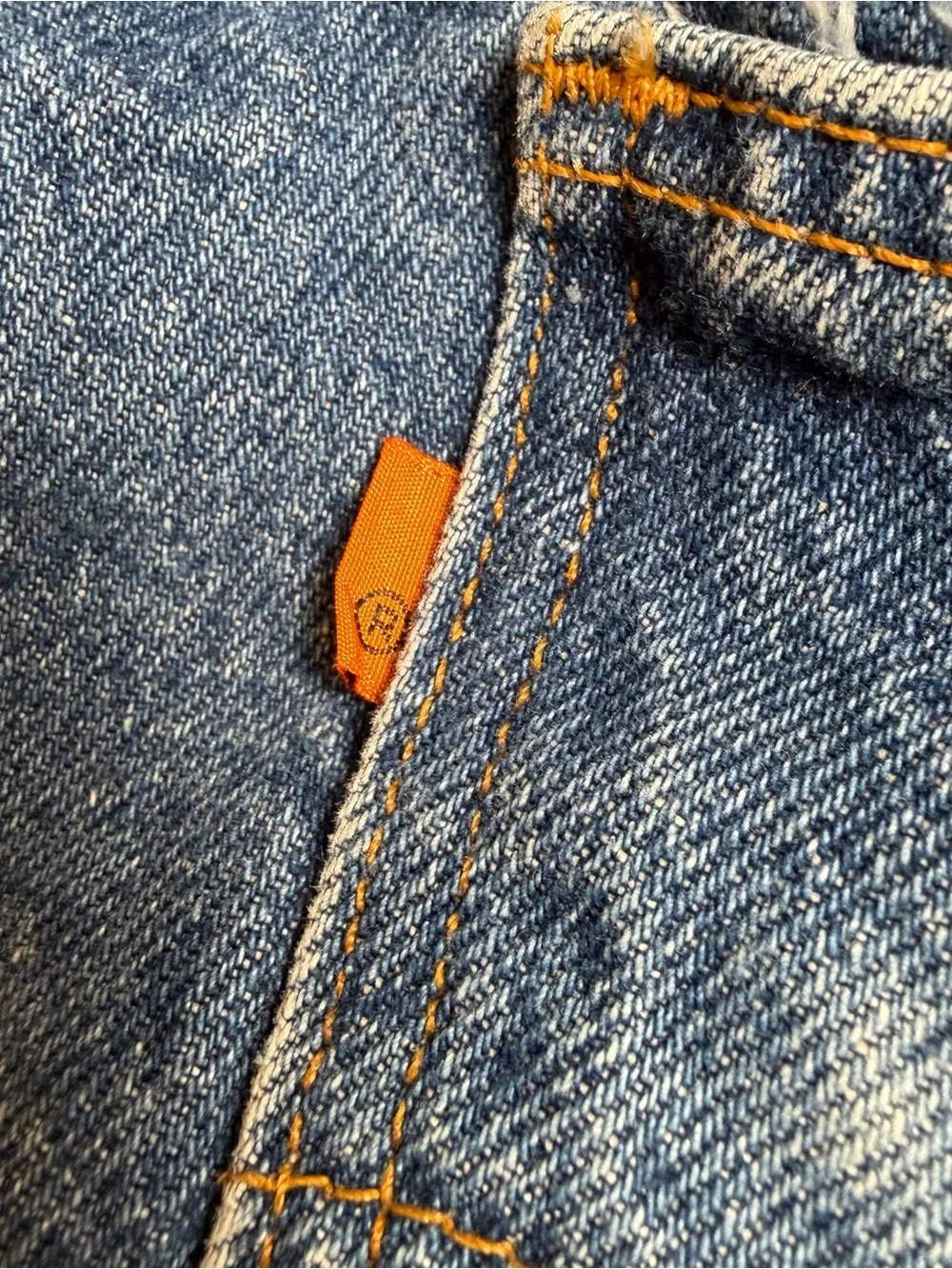 Vintage Levis 517 Bootcut Jeans Mens 40x28 (tag 42x32) USA Orange Tab Blue Note